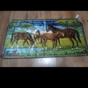 R.T. Co Horse Tapestry Vintage Made In Italy